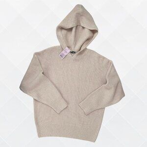 Wild Fable Women’s Cable Knit Hoodie Sweater – Light Beige | Size S | NWT 🤍✨